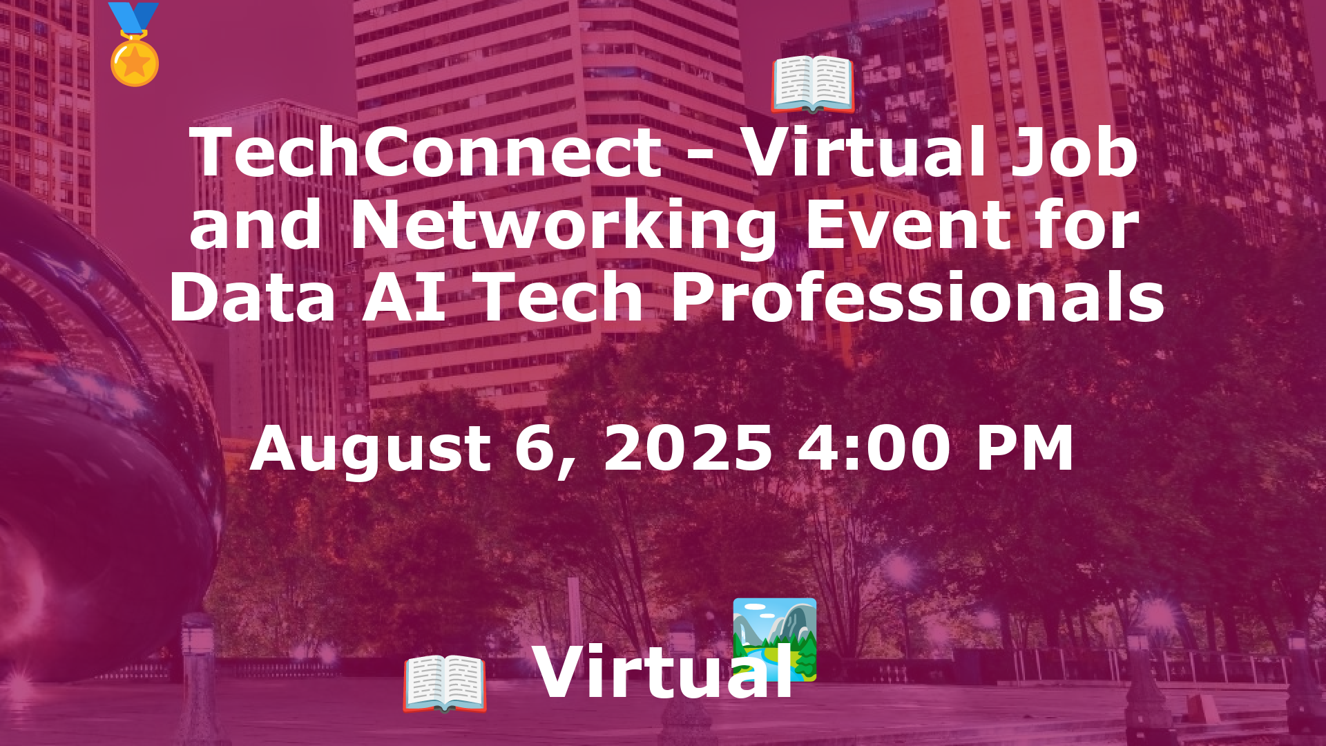 TechConnect - Virtual Job and Networking Event for Data AI Tech Professionals event image